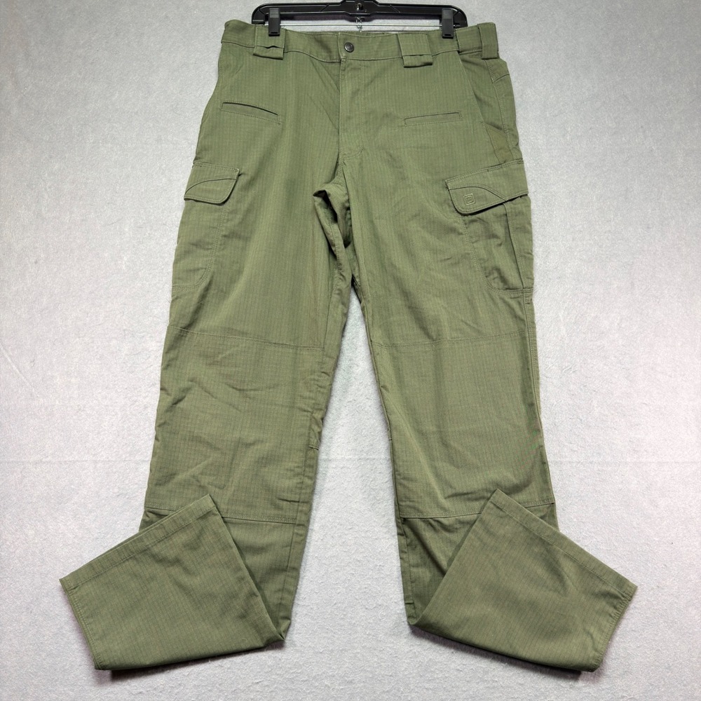 5.11 Tactical Mens Cargo‎ Pants Olive Green Ripstop Reinforced Knee 34x36